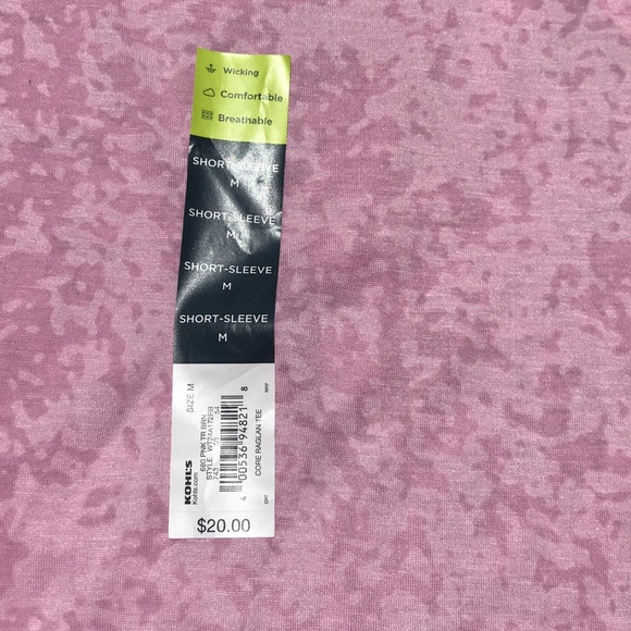 Tek Gear Essential pink marble short sleeve raglan t-shirt size medium - Picture 4 of 4